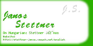 janos stettner business card